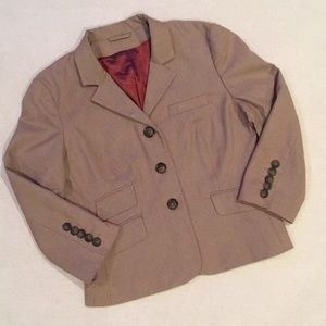 Topshop | EUC Tan Striped Shrunken Blazer 10